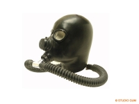bl02 Latex Rubber Gum Studio Gas Mask inflatable Hood aufblasbar custom-made 
